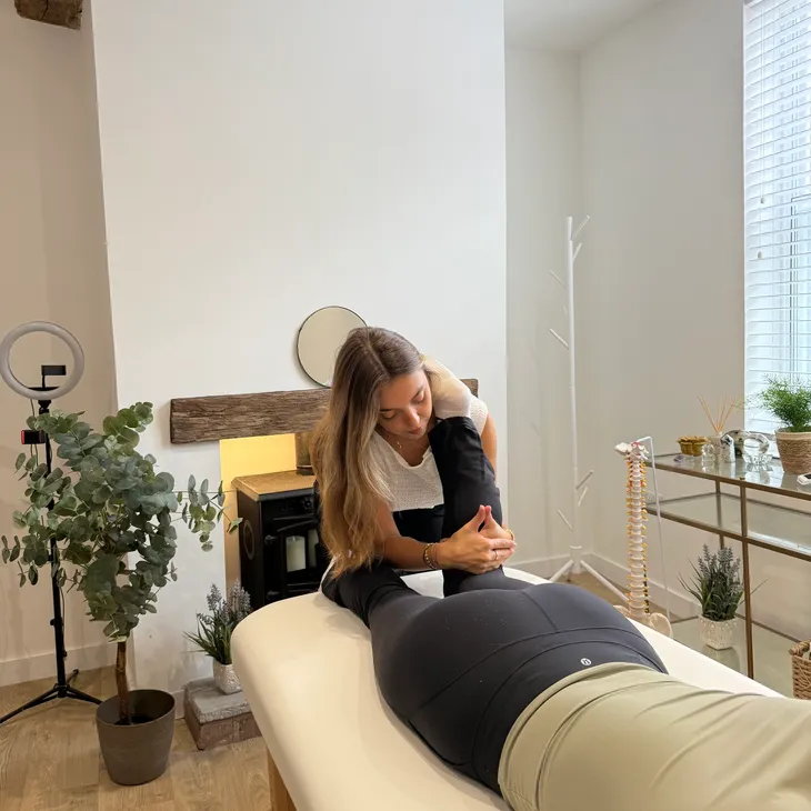 Dr Adriana treating a patient at The Chiropractic Studio in Lichfield